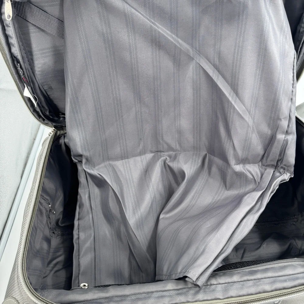 Delsey Carry On‎ Luggage Charcoal Gray Softside Rolling Suitcase 21 Inch Upright